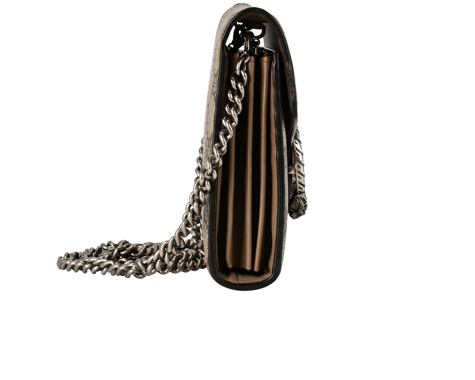 Dionysus Wallet On Chain, &pound;720, Handbags, Beige, Canvas, Side view